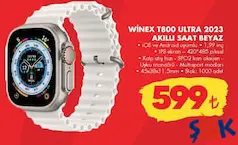 WİNEX T800 ULTRA 2023 AKILLI SAAT BEYAZ fiyat ve kampanya bilgisi